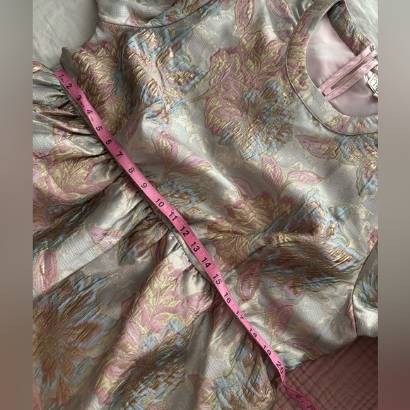 Mille Giselle Dress in pink brocade XL - Picture 14 of 15